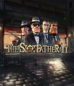 Step into the underworld world of The Slotfather Part II game by Betsoft, showcasing a lineup of iconic mafia characters against a shadow-lit urban backdrop. This graphic captures the intense theme of the mafia underworld with its striking character design and suspenseful setting. Ideal for fans of crime dramas, delivering a thrilling gaming experience. 